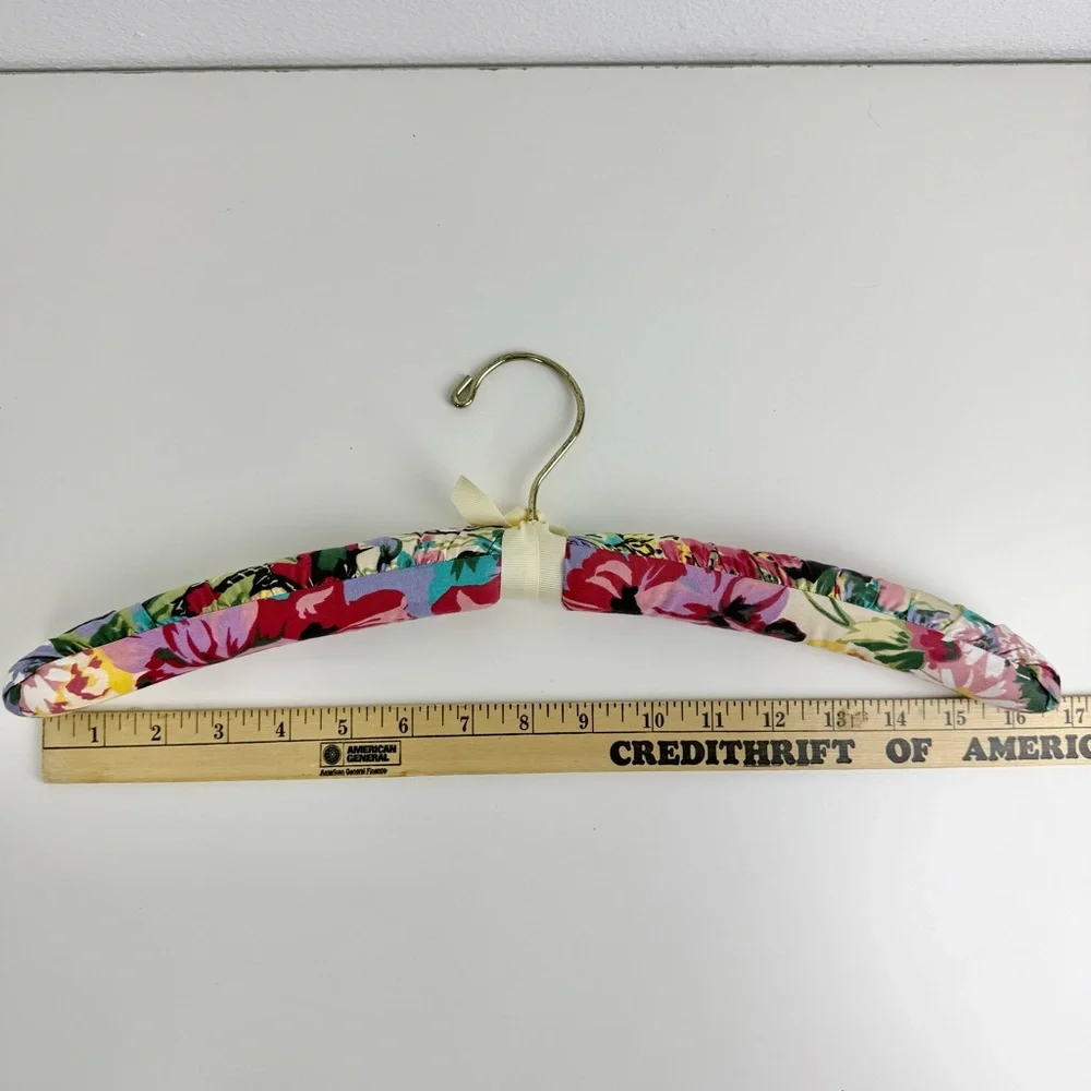 Vintage Floral Padded Hangers Set 7